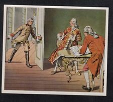 Vintage 1935 Trade Card of Composer Johann Joachim Quantz & Frederick the Great picture