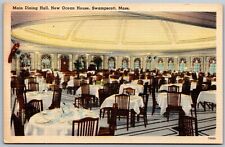 Vtg Swampscott Massachusetts MA Main Dining Room New Ocean House 1930s Postcard picture