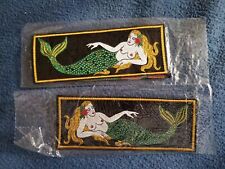 U.S. Navy laying mermaid Liberty Cuff patches (Left and Right Cuff Patch) picture