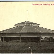 c1910s Clarinda, IA Chautauqua Building Festival Stable Lith Postcard Iowa A120 picture
