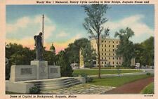 Postcard ME Augusta House World War I Memorial Rotary Cycle Vintage PC f1864 picture