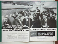 6/1962 PUB BAC ONE-ELEVEN 1-11 AIRLINER JET AIRCRAFT ORIGINAL GERMAN AD picture