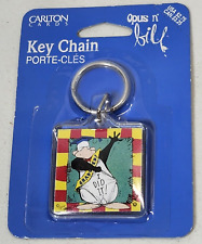 Vintage 1998 Opus n' Bill Penguin Graduate Keychain Carlton Cards NOS picture