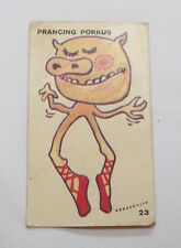 1966 Nestle's Keen Chiller Club Trade Card Prancing Porkus Dancing Pig #23 picture