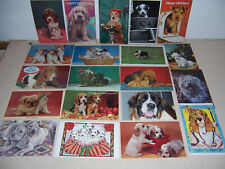 1950s-80s DOGS & PUPPY VTG UNUSED POSTCARD LOT of 20 DIFF. picture