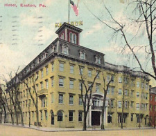 C.1915 Easton PA Karldon Large Hotel American Flag  Vintage Postcard picture