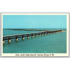 Postcard FL Key West Bahia Honda Highest Span In The Overseas Highway Bridge picture
