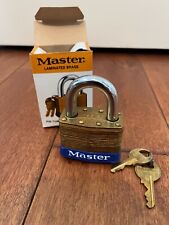 Vintage No 6 Master Lock Padlock Laminated Brass 1-1/2