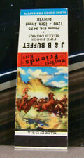 Vintage Matchbook Cover Circa 1950 Denver Colorado Buffet Wild Horse Canyon West picture