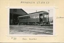 V124 RP 1920s? ANACONDA MT STREET RAILWAY CO TRAILER CAR #30 picture