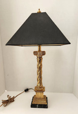 Frederick Cooper  Brass & Marble Candlestick Table Lamp with Original Shade picture