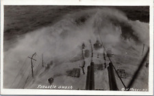 U.S. Navy WW1 Battleship Storm at Sea Waves Flooding Forecastle Bow Nobert Moser picture