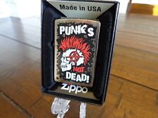 PUNK'S NOT DEAD MUSIC SKULL ANARCHY ZIPPO LIGHTER MINT IN BOX picture