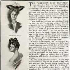 1904 American Girls Borax Advertisement Household Cleaner Ephemera 7.75 x 4.75