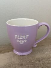 Starbucks  FLIRT Coffee Mug 2006 Purple Embossed White Cup picture