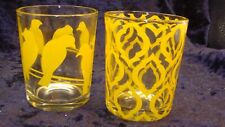 SET OF TWO YELLOW CANDLE HOLDERS ~ NIP ~ 2.5” ~ VGC ~ New In Package ~ picture