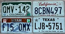 Lot of 4 License Plates 2020 Colorado Utah California Texas picture