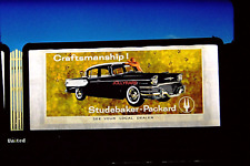 1957 35mm Slide~KODACHROME RED BORDER STUDEBAKER PACKARD NEW HAVEN CT BILLBOARD picture