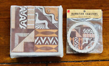 Vintage Tiki Hawaiian Motif Cocktail Napkins and Paper Coasters ~ Sealed picture