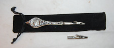 Antique  Victorian Sterling Handled  Repurposed Ornate Roach Clip Bracelet Buddy picture