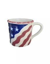 Hartstone Pottery Hand Painted For Barista STARBUCKS American Flag Mug Cup 14 oz picture