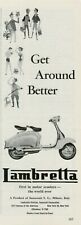 1961 Lambretta Motor Scooters 2 Seater Milan Italy Photo Vintage Print Ad picture