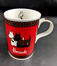Harrods Knightsbridge Fine Bone China, Scottie Dog Coffee Mug, England picture