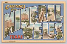 Mineral Wells Texas, Large Letter Greetings, Vintage Postcard picture