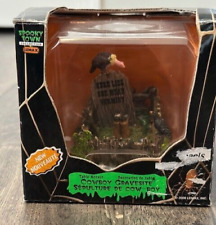Lemax 83671 Spooky Town 2008 Cowboy Gravesite Halloween Western Retired Tombston picture
