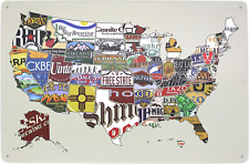 American Craft Beer Week Beer States Map Poster Metal Tin Sign Wall Decor picture