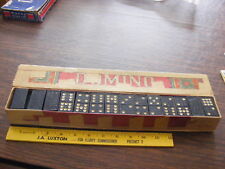 Vintage Wood Double Nine Old Airplane Dominoes picture