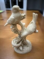 A. Santini Signed Rare Sculpture Birds Feeding Babies Made In Italy picture