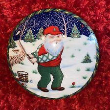 Mikasa Golf Porcelain Trinket Dish Santa's Tee Time Japan Decor Gift Christmas picture