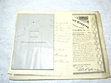 1873 to 1898 Savings Bank of Baltimore Letter, By-Laws Booklet, 4 B&O RR Certs. picture