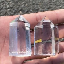 2pc Wholesale Natural geode obelisk quartz crystal wand point Gem Healing 50g+ picture
