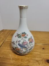 Vintage WEDGWOOD England Bud Vase Bone China Kutani Crane Oriental Asian picture