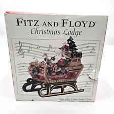 2004 Fitz & Floyd Christmas Lodge Here Comes Santa Claus Musical picture