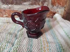 Avon 1876 Cape Cod Vintage Collection Creamer Red Glass MCM Collectible picture
