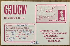 QSL Card  Sandown Isle of Wight England Martin Pettit  G3UCW  1969  Map Postcard picture