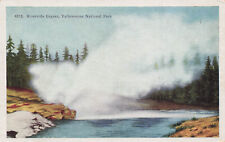 RIVERSIDE GEYSER POSTCARD YELLOWSTONE NATIONAL PARK WY WYOMING 1930s picture