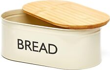 RoyalHouse Premium Metal Bread Box with Bamboo Lid, Stainless Steel Large Bre... picture