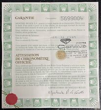 ROLEX Certificate 1655 EXPLORER STEVE MCQUEEN Freccione ORANGE HAND '79 5699004/ picture