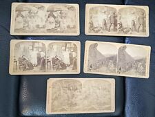 5 Antique Stereoview Cards F.G. Weller Pulpit Rock Bliss Disturbed  School Ferns picture