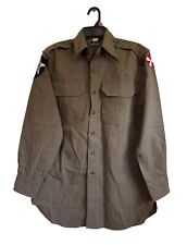WW2 1940s US Army Uniform 2nd Infantry Division 8th Army Shirt with Patches Vtg picture