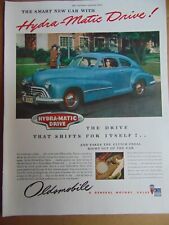1946 Green OLDSMOBILE SEDAN with Hydra-Matic Drive vintage art print ad  picture
