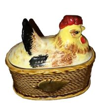 Vintage Ceramic Hen On Nest Tureen Serving Dish ￼ picture