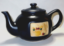 Vintage Small Blue Cobalt Ceramic Pottery Teapot 5