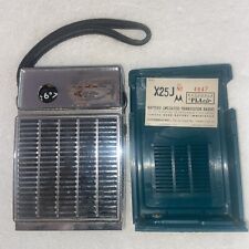 Rare 1961 Motorola Six 6 Transistor Radio Model X25J And Hand Strap Green&chrome picture