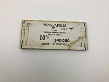 Minneapolis Federal Reserve Banding Board $10 Wood Currency 1981 Vintage POOR picture