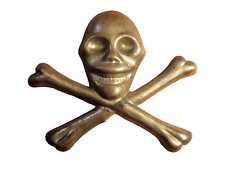 Early 1900’s Antique Odd Fellows Skull & Crossbones Ceremonial Hat Badge Pin picture
